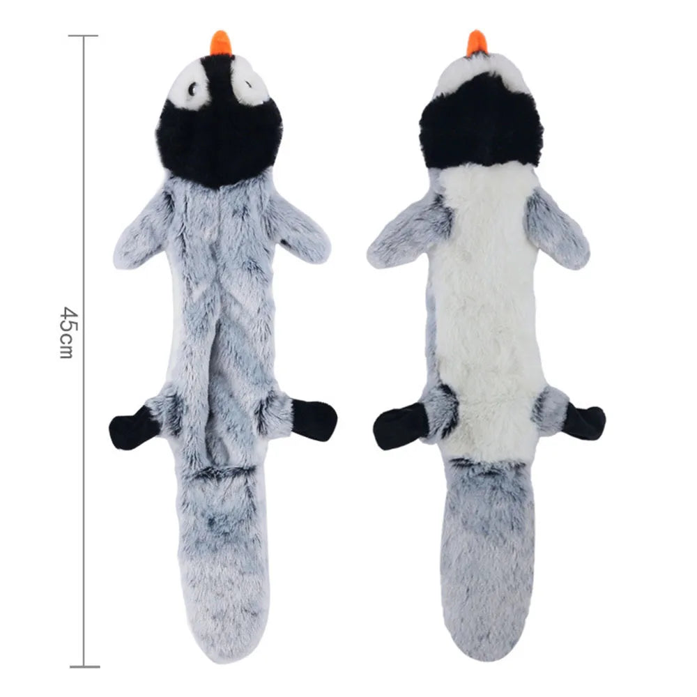 Stuffingless Plush Squeaky Dog Chew Toy
