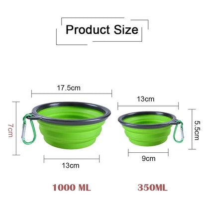 Folding Portable Pet Feeder Bowl