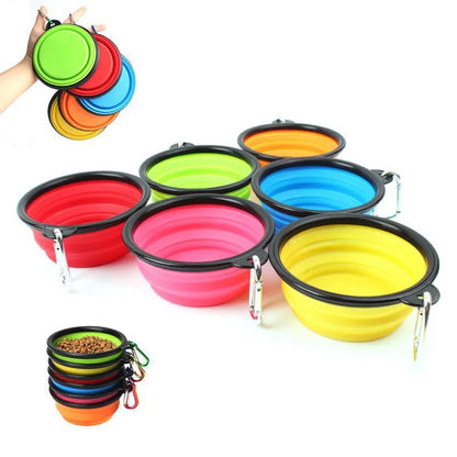 Folding Portable Pet Feeder Bowl
