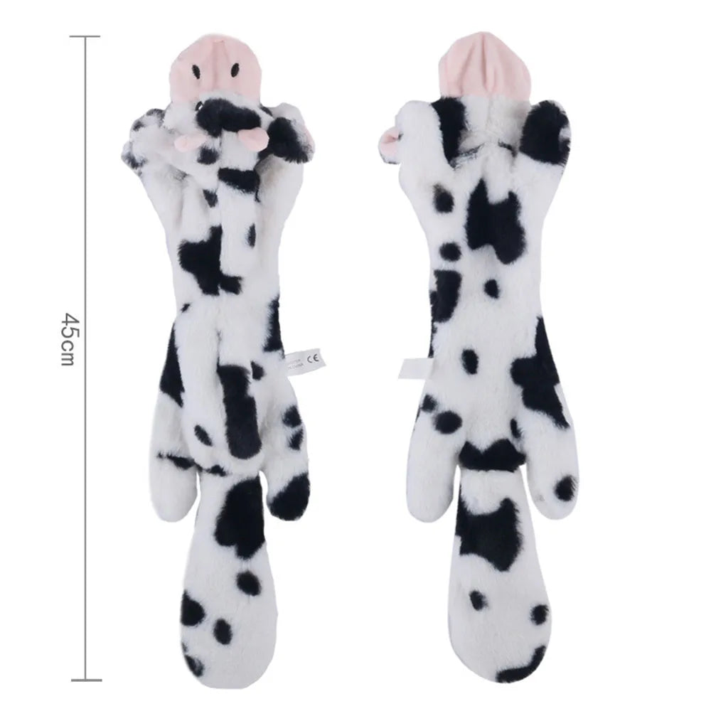 Stuffingless Plush Squeaky Dog Chew Toy