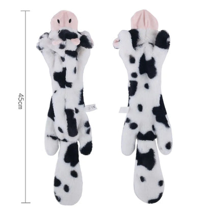 Stuffingless Plush Squeaky Dog Chew Toy
