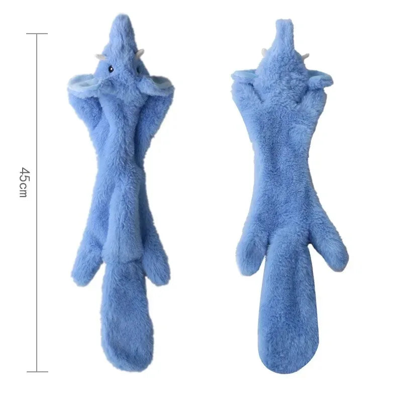 Stuffingless Plush Squeaky Dog Chew Toy