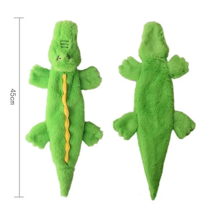 Stuffingless Plush Squeaky Dog Chew Toy