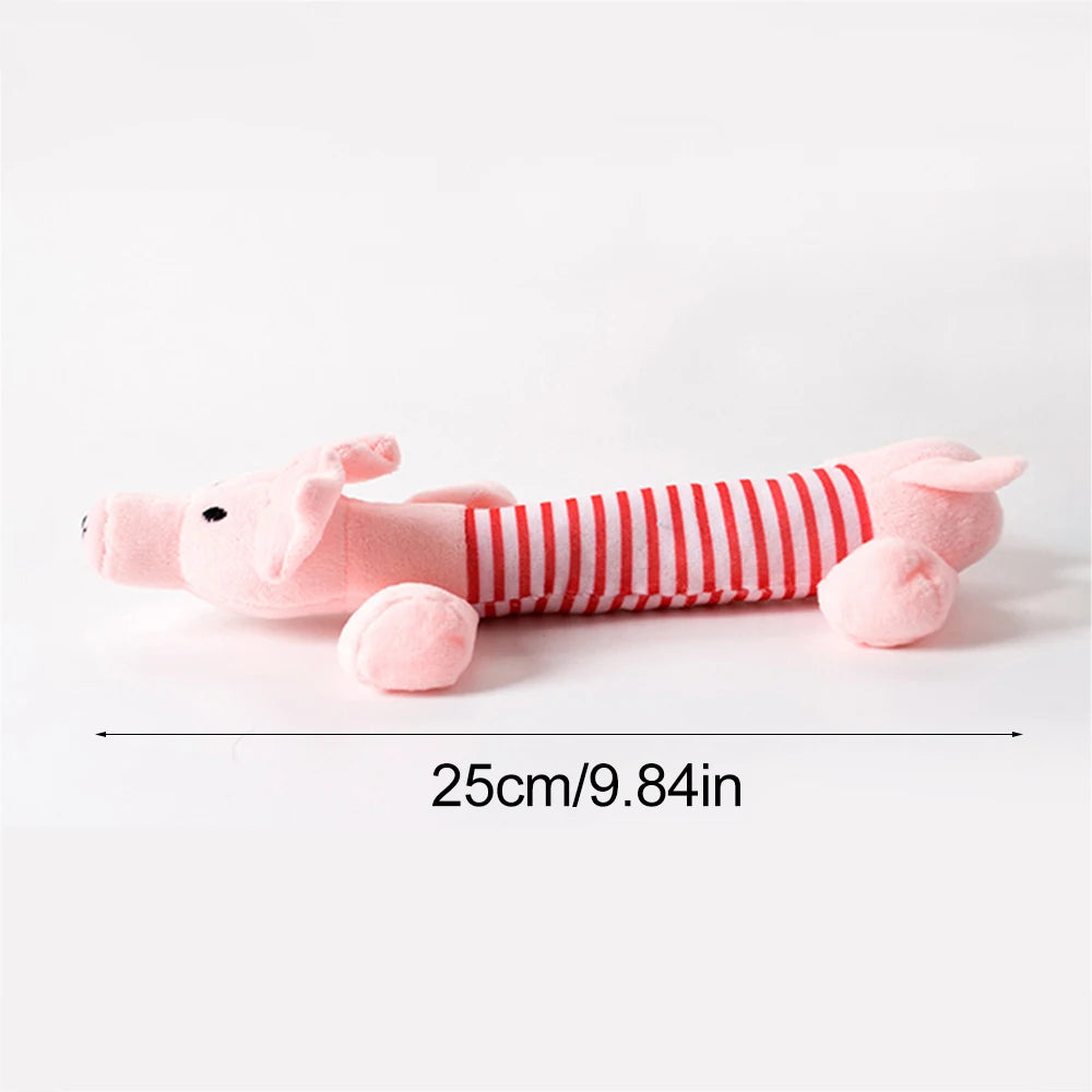 Stuffingless Plush Squeaky Dog Chew Toy