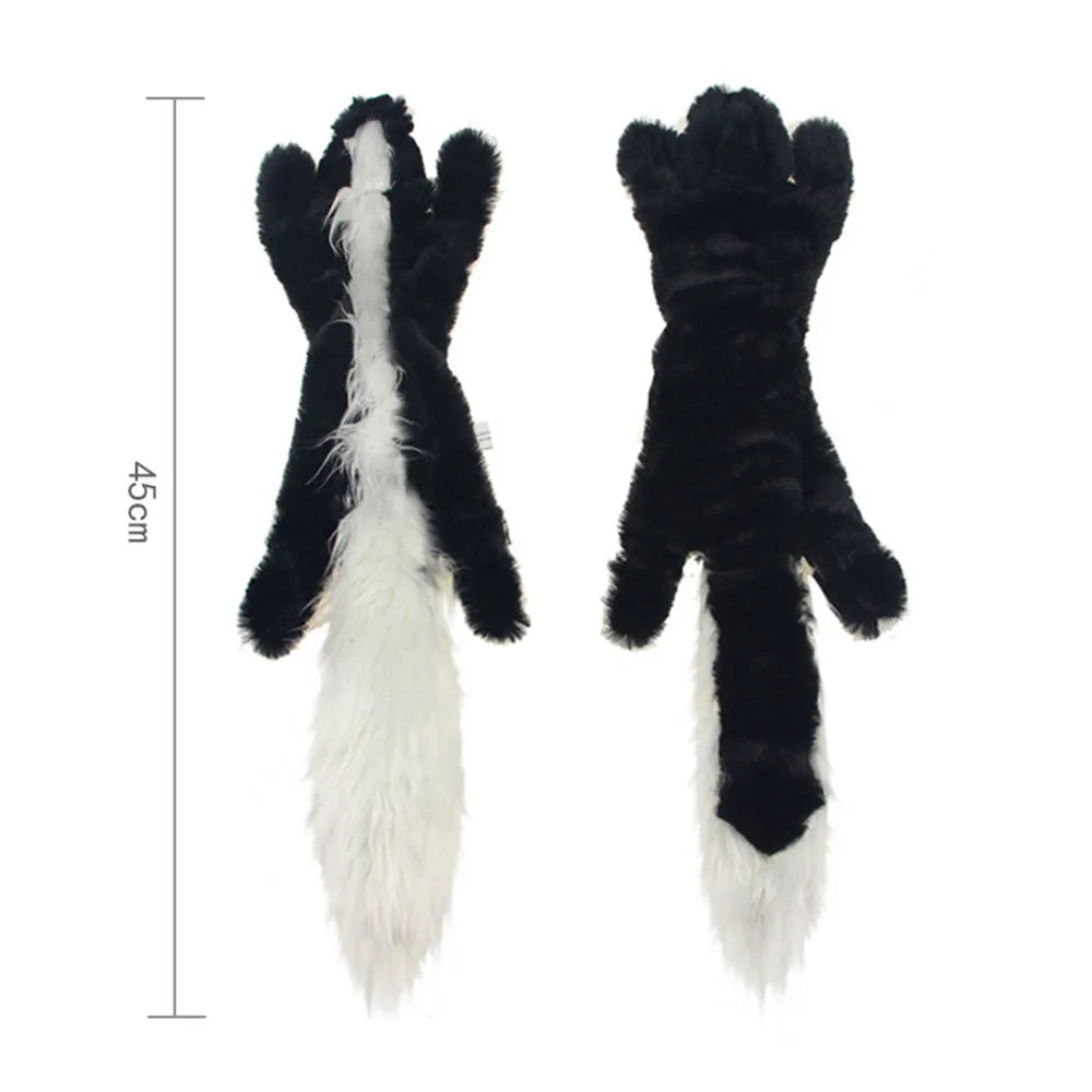 Stuffingless Plush Squeaky Dog Chew Toy