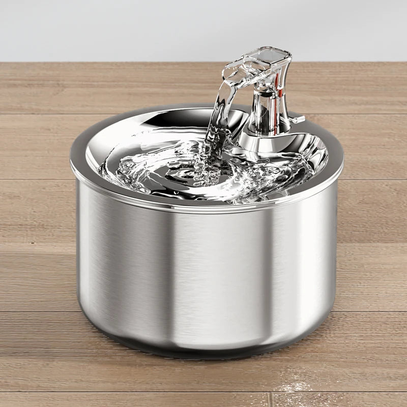 2L fully stainless steel cat water dispenser
