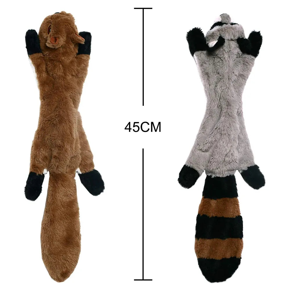 Stuffingless Plush Squeaky Dog Chew Toy