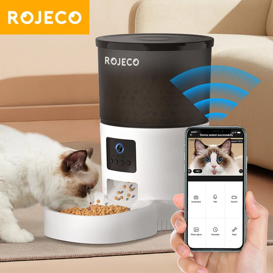 ROJECO 3L Automatic Pets Feeder With Camera