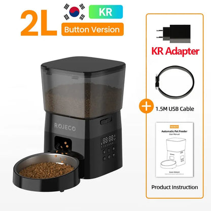 ROJECO Automatic Pet Feeder Button Version