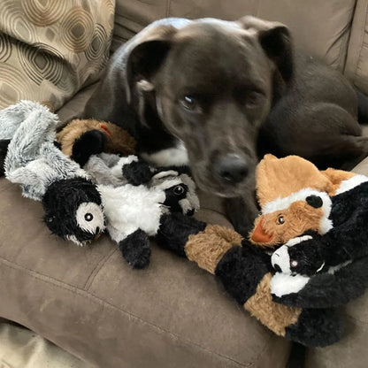 Stuffingless Plush Squeaky Dog Chew Toy