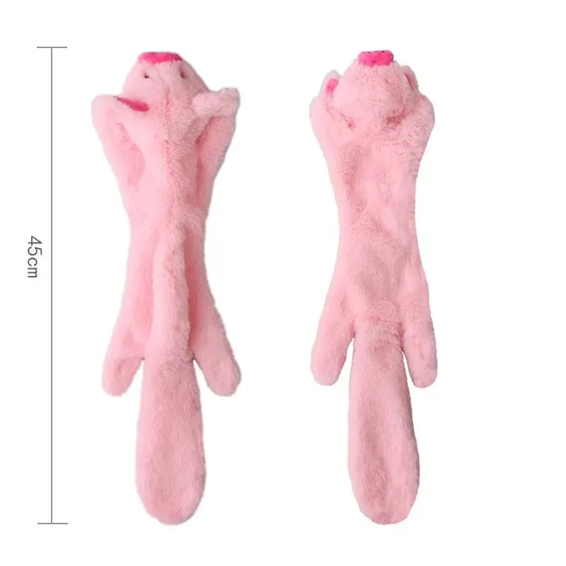 Stuffingless Plush Squeaky Dog Chew Toy