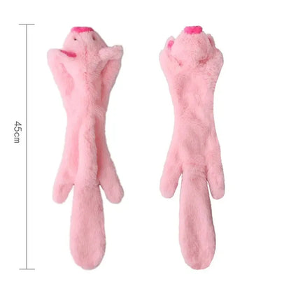 Stuffingless Plush Squeaky Dog Chew Toy