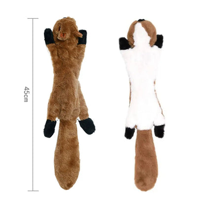 Stuffingless Plush Squeaky Dog Chew Toy