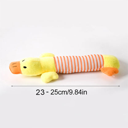 Stuffingless Plush Squeaky Dog Chew Toy