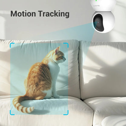 Blurams 2.4＆5G WiFi Indoor Pet Camera, 2K, 360° PTZ Pet Dog IP CCTV Camera with Phone App, 2-Way Talk, Night Vision, for Home Securi