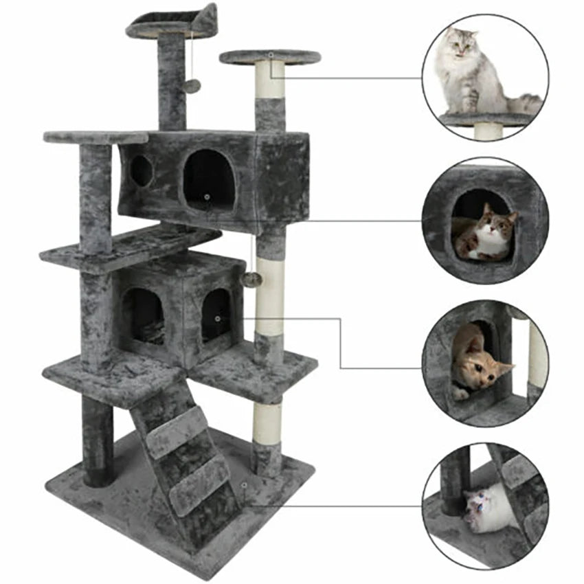 Multi level design Cat Tree Tower 55"