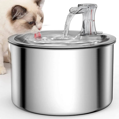 2L fully stainless steel cat water dispenser