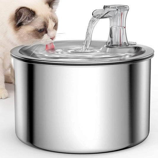 2L fully stainless steel cat water dispenser
