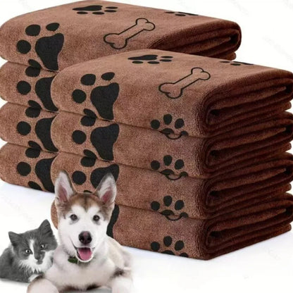 Pet Towel 60x100cm Drying Dog Cat Bath Towel Microfiber Quick-drying Dog Claw Absorbent Blue Grey Bath Towel Pet Bath Products