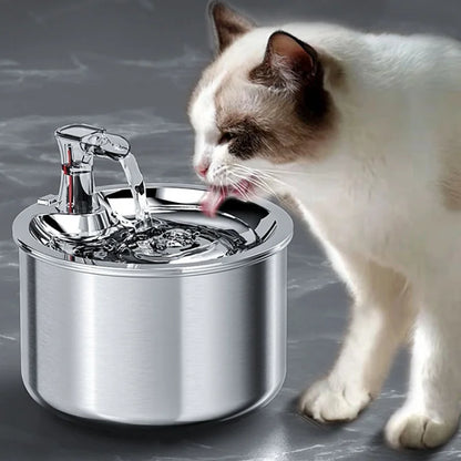 2L fully stainless steel cat water dispenser