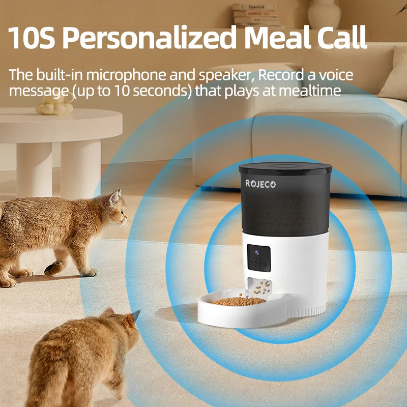 ROJECO 3L Automatic Pets Feeder With Camera