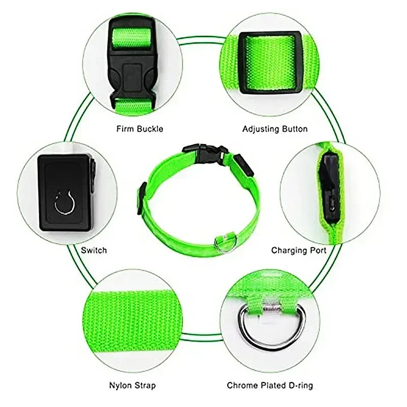 LED Glowing Dog Collar Adjustable