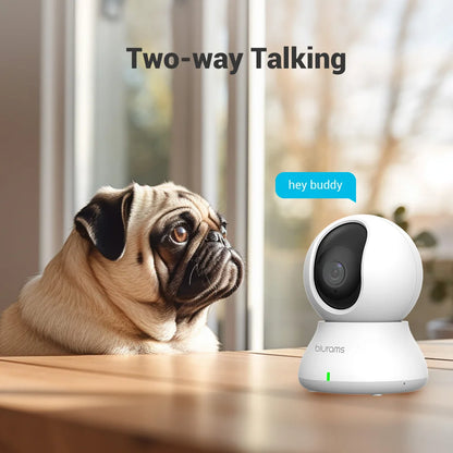 Blurams 2.4＆5G WiFi Indoor Pet Camera, 2K, 360° PTZ Pet Dog IP CCTV Camera with Phone App, 2-Way Talk, Night Vision, for Home Securi