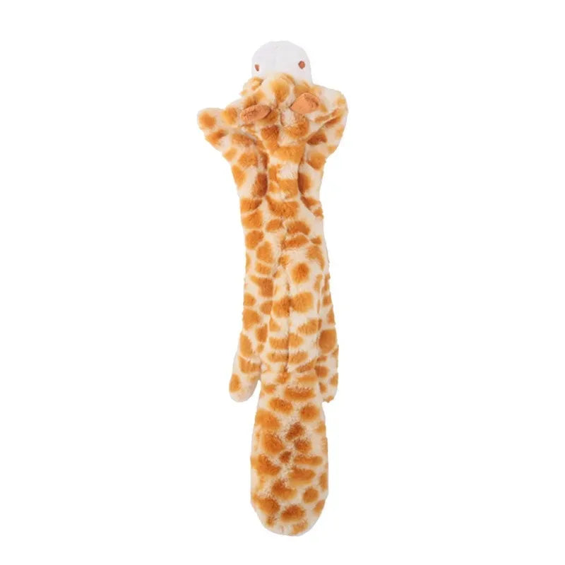 Stuffingless Plush Squeaky Dog Chew Toy