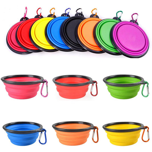 Folding Portable Pet Feeder Bowl