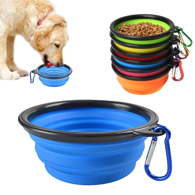 Folding Portable Pet Feeder Bowl
