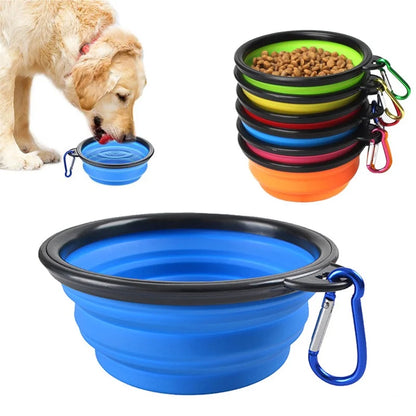 Folding Portable Pet Feeder Bowl