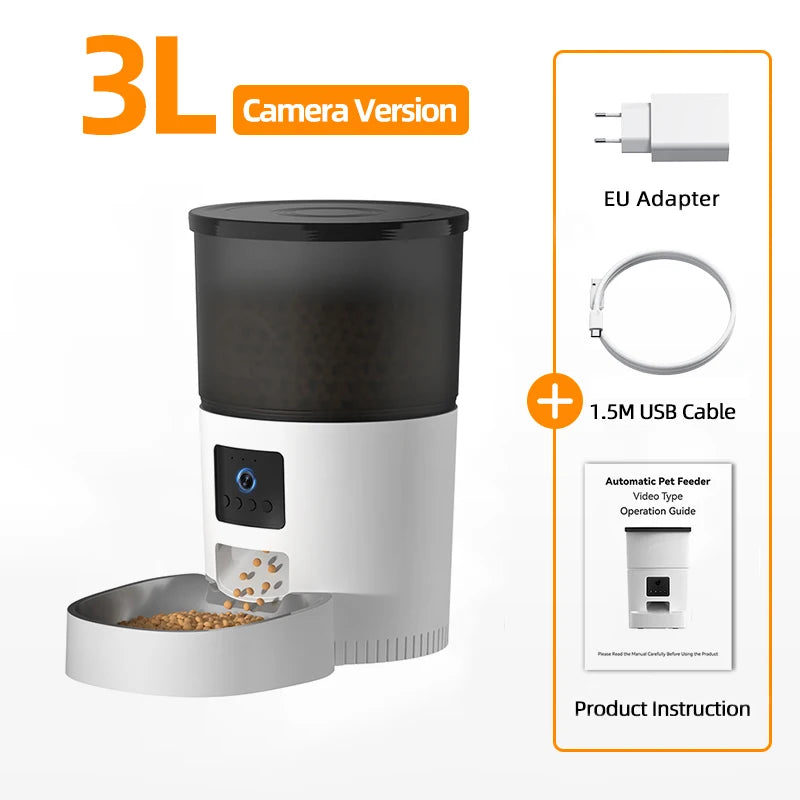 ROJECO 3L Automatic Pets Feeder With Camera